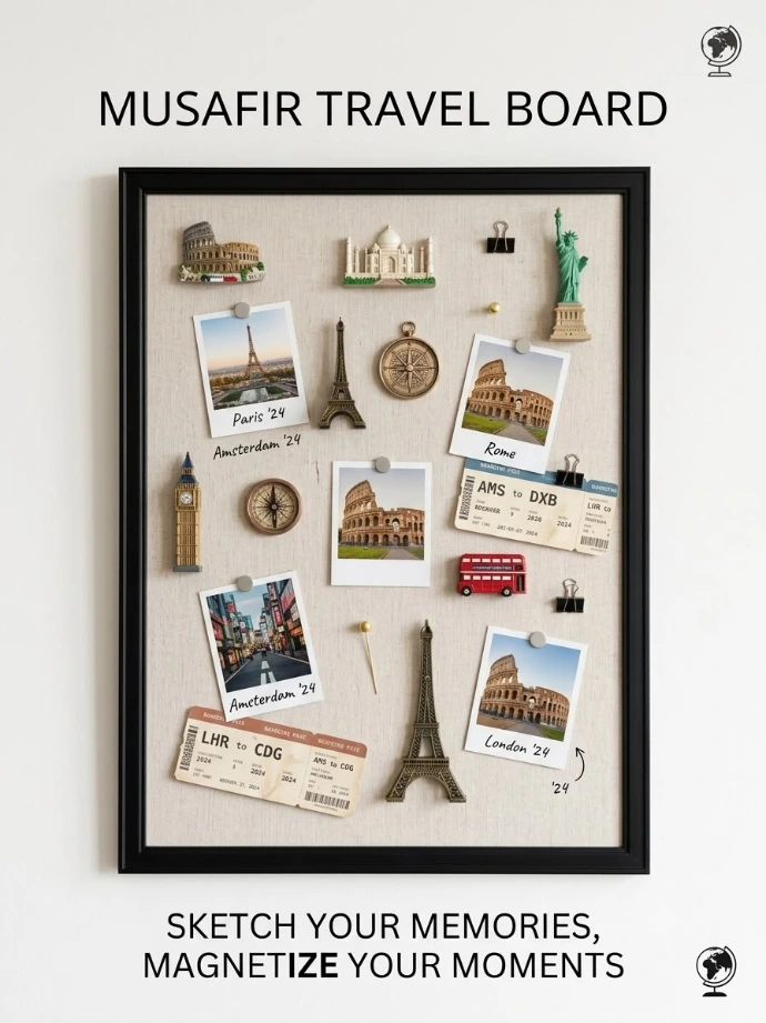 Compact 14x20 inch Musafir Kahani magnetic travel board