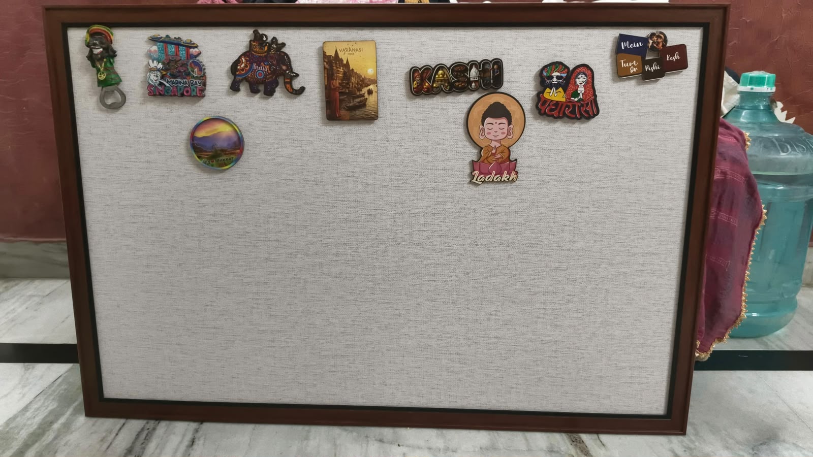 Compact magnetic board for bedroom spaces and compact study desks